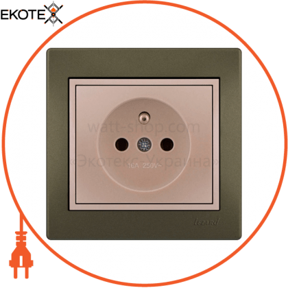 Розетка сз французького типу 701-3130-125B Колір Прохідна 250V 16A~, Lezard, 701-3130-125B