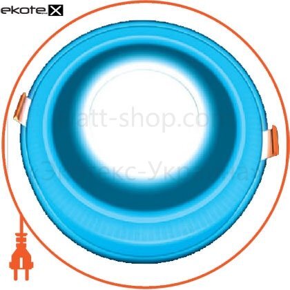 Ecostrum CDRA-A-3/3-моно синий downlight с подсветкой 3+3w встраиваемый круг, моно синий