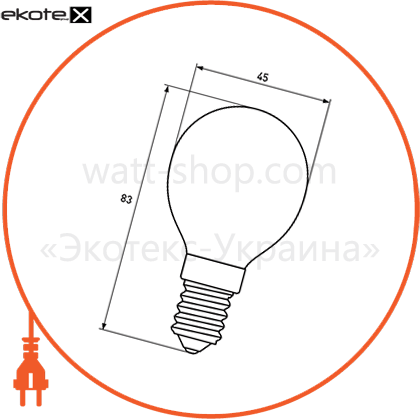 Eurolamp LED-G45-04272(deco) eurolamp led глоб g45 artdeco 4w e27 2700k (100)