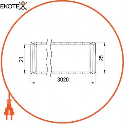 Труба металева e.industrial.pipe.thread.3/4" з різьбленням , 3.05 м, Enext, i0370002