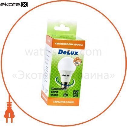 лампа світлодіодна DELUX BL60 15Вт 6500K Е27 холодний білий, Delux, 90006127