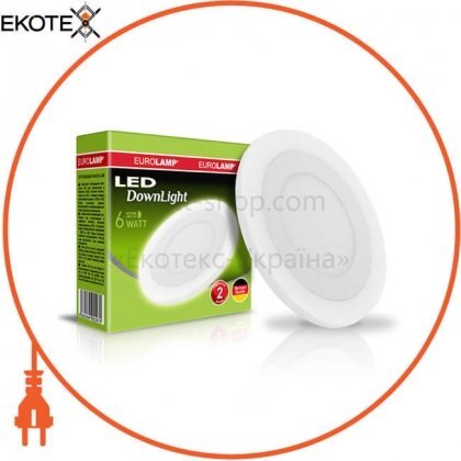 Eurolamp LED-DLR-6/4(white) светодиодный eurolamp led светильник круглый точечный 6w 4000k(white)