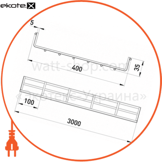 Enext ATK-40-05 лоток проволочный 400х35 5.0 мм, длина 3 м