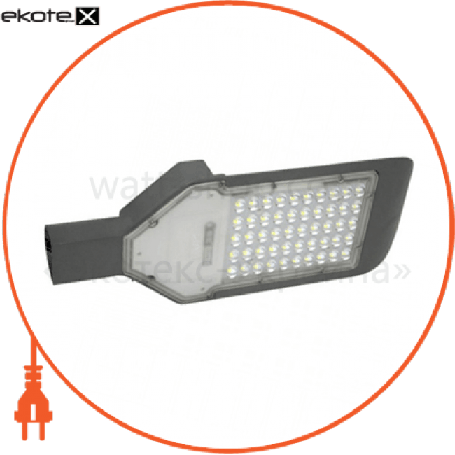 Horoz Electric 074-005-0050-010 светильник консольный smd led 50w 4200k 4953lm 85-265v ip65 405x165мм.черный