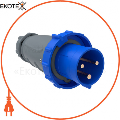 Вилка переносна ССІ-033 63А-6ч/200-250В 2P+PE IP67 MAGNUM IEK, IEK, PSN01-063-3