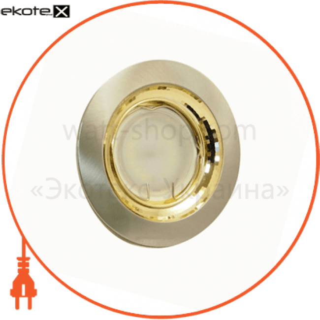 світильник точковий поворотний HDL16003R 50Вт G5.3 хром мат.-золото, Delux, 10008660