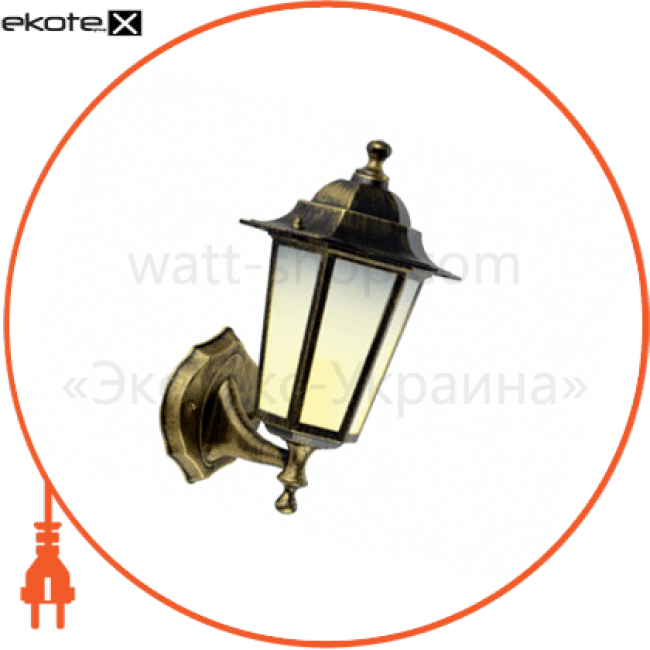 світильник садово-парковий PALACE A01 60Вт Е27 чорний-золото, Delux, 10103959