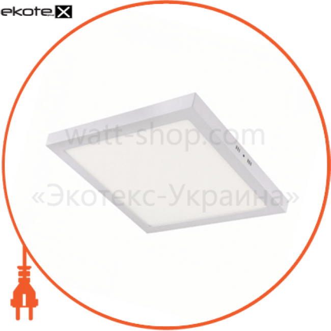Світильник накладний. квадрат ,корпус метал 400х400мм ip 20 SMD LED 40W 3000/4200/6400К 2800Lm, колір - білий (220-240v), Horoz Electric, 016-026-0040