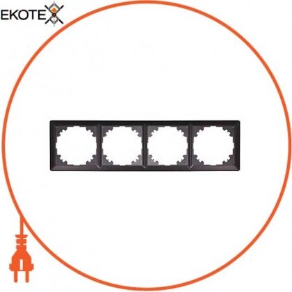 Рамка e.lux.10084L.4.fr.anthracite 4-місцева, "антрацит", Enext, ins0040060