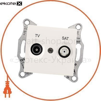 Sedna TV-SAT розетка прохідна - 4dB без рамки, кремовий, Schneider, SDN3401923