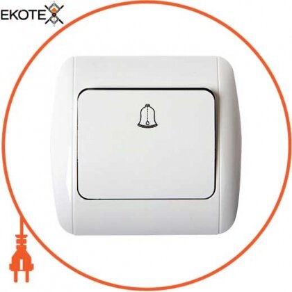 Вимикач e.install.stand.811D+f.cer дзвінка з рамкою, Enext, s035039c