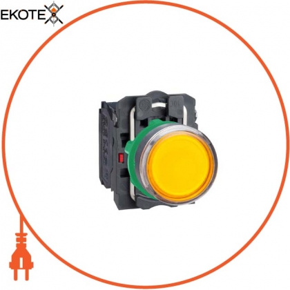 Кнопка 22 мм 220-240В жовта з підсвічуванням, Schneider, XB5AW35M5