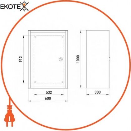 Enext БМ-106+П бокс монтажный навесной бм-106+п (600х1000х300) ip54