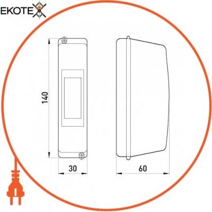 Enext CSU1011 корпус пластиковый 1-модульный e.plbox.stand.01, без дверцы