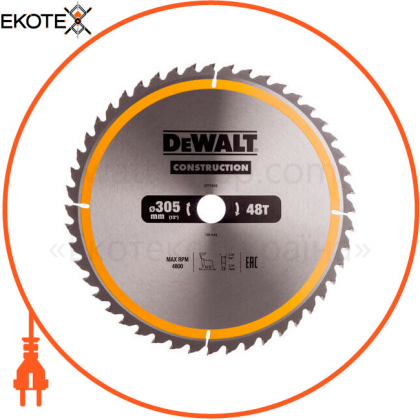 Диск пильний СONSTRUCTION DeWALT DT1959, DeWALT, DT1959