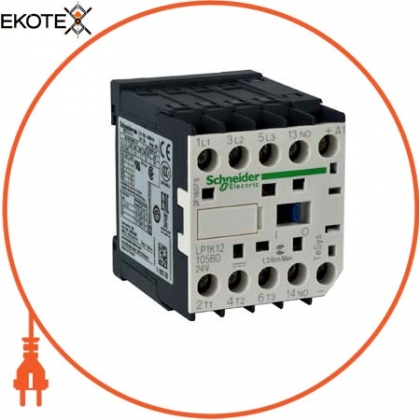 TeSys K contactor - 4P (4 NO) - AC-1 <= 440 V 20 A - 12 V DC coil, Schneider, LP4K090045JW3