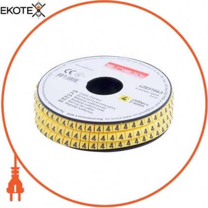 Enext s2037063 маркер кабельний e.marker.stand.2.4.4, 2-4 кв.мм, 4, 500 шт