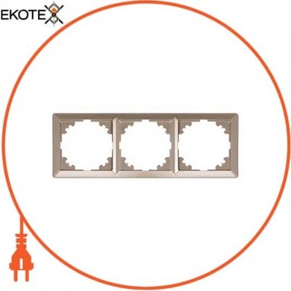 Рамка e.lux.10064L.3.fr.nickel 3-місна , "нікель", Enext, ins0040055