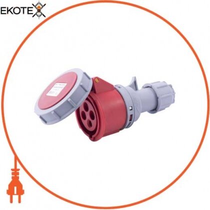 Силова розетка переносна e.socket.214.16.67, 4п., 400В, 16А, IP 67, Enext, i082014