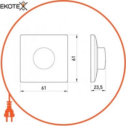 Enext ins0040104 панель e.lux.13011l.13006c.pn.aluminium светорегулятора с диском, алюминий