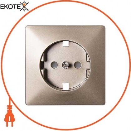 Панель e.lux.12311L.pn.nickel. для розетки c з/до SHUKO, "нікель", Enext, ins0040039
