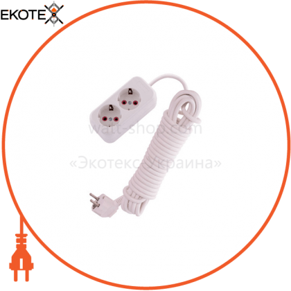Подовжувач з/з 2 вх. 7 м 1090 720 0207 201 250V 16A / 3 x 1 mm, Lezard, 720-0207-201