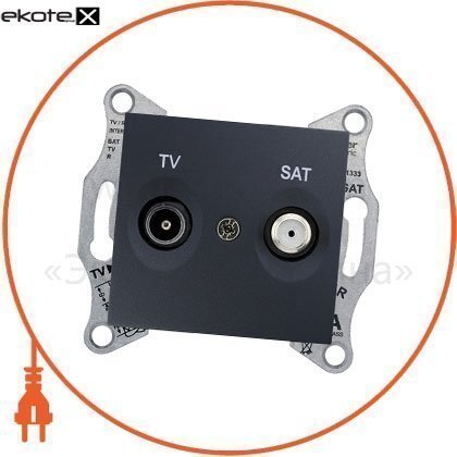 Sedna TV-SAT розетка прохідна - 8dB без рамки, графіт, Schneider, SDN3401270