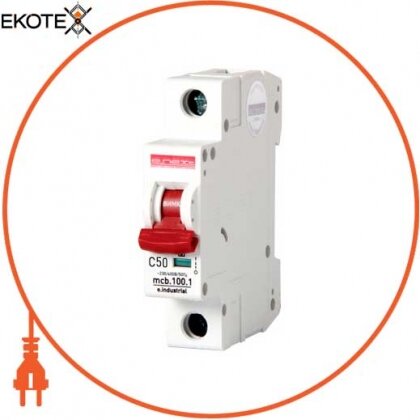 Enext i0180008 модульный автоматический выключатель e.industrial.mcb.100.1. c50, 1 р, 50а, c, 10ка