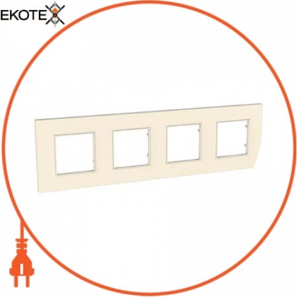 Unica Quadro Pearl - декоративна рамка - 4 gangs, H71 / V71 - pearl, Schneider, MGU4.708.35