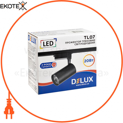 Прожектор светодиодный трековый DELUX TL07 20 Вт  36° 4000K черный