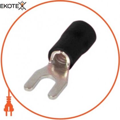 Ізольований наконечник вилочний e.terminal.stand.sv.5.4.black 4-6 кв. мм, чорний, Enext, s2036038