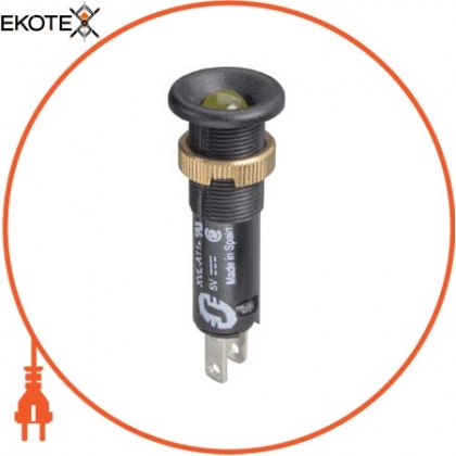 pilot light O8 - IP40 - yellow - protruding LED included - 12V - faston, Schneider, XVLA125