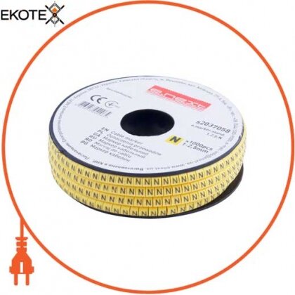 Enext s2037058 маркер кабельний e.marker.stand.1.2.5.n, 1-2,5 кв.мм, n, 1000 шт