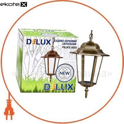 Delux 90011341 светильник садово-парковый palace a005 60вт е27 черный-золото