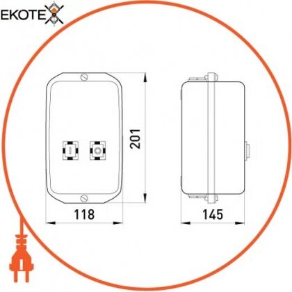 Enext i0100005 электромагнитный пускатель e.industrial.ukq.32mb, 32а, 400v