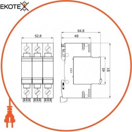 Enext i0340302 устройство для защиты от импульсных перенапряжений e.spd.3c.385