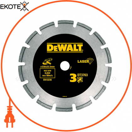 Диск алмазний DeWALT DT3763, DeWALT, DT3763