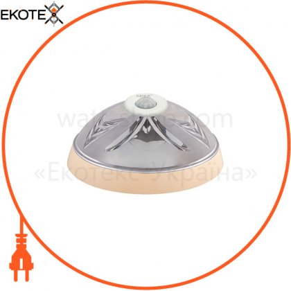 Світильник ERKA 1126D LED-K, настінно-стельовий з вбудованим і регульованим датчиком руху, 12 W, 6000K прозорий, IP 20, ERKA, 190217
