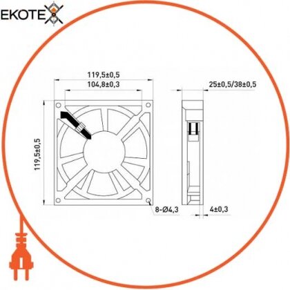 Enext s0102038 вентилятор e.climatboard.03 ас230в 120х120х25мм 18вт