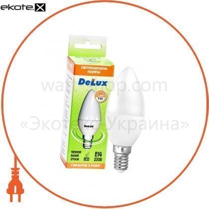 Delux 90011754 лампа светодиодная delux bl37b 7 вт 2700k 220в e14 теплый белый