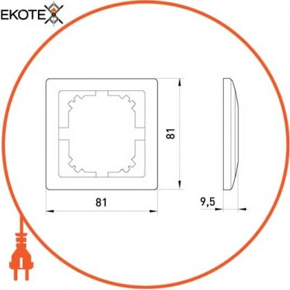 Рамка e.lux.10024L.1.fr.anthracite 1-місцева, "антрацит", Enext, ins0040048