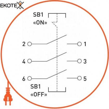 Кнопковий пост металевий e.mb.stand.xal.06a 3 фази, 6А, On-Off, Enext, s006023
