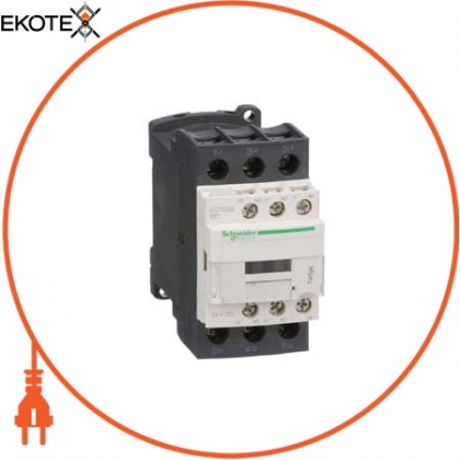 Контактор D 3P, 32А, АЛЕ + НЗ, 24B, обмежувач, Schneider, LC1D32BD