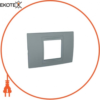 Unica Allegro - декоративна рамка - 2 modules - technical grey, Schneider, MGU4.102.58