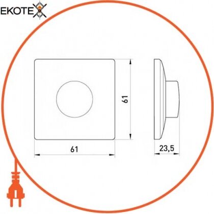 Enext ins0040043 панель e.lux.13011l.13006c.pn.nickel светорегулятора с диском, никель