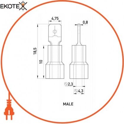 Enext s4041002 наконечник изолированный e.terminal.stand.mdd2.187.8 (dd.m.1,5.2,5)