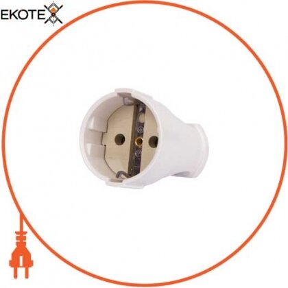 Гніздо штепсельне e.socket.003.16.white, з з/к 16А 250В, білий, Enext, p017003