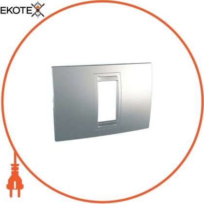 Unica Allegro - декоративна рамка - 1 module - aluminium, Schneider, MGU4.101.30