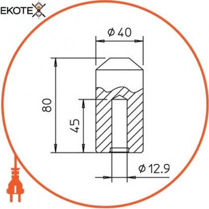 Enext 3042200 ударный наконечник для стержней заземления st, bp и omex obo bettermann