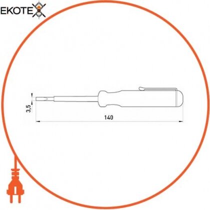 Enext t001102 индикатор-отвертка e.tool.test02 140х3, 5 прямой шлиц ас100-500в